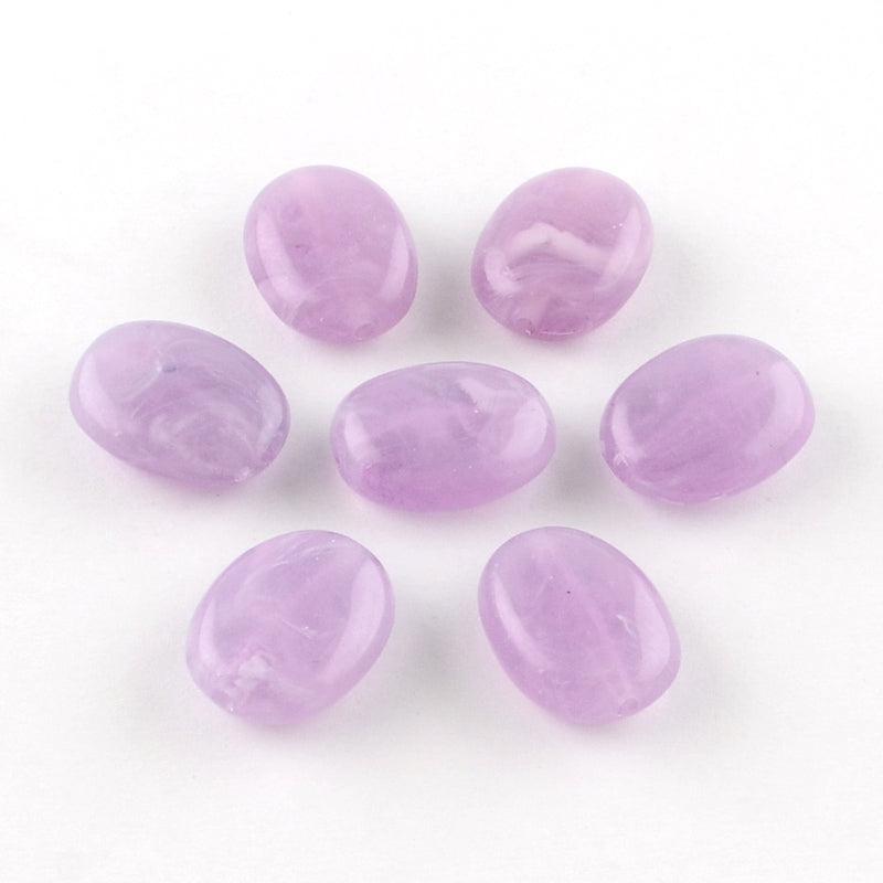 Acryl Gemstone lila 19mm-per stuk-Kralen-Kraaltjes van Renate