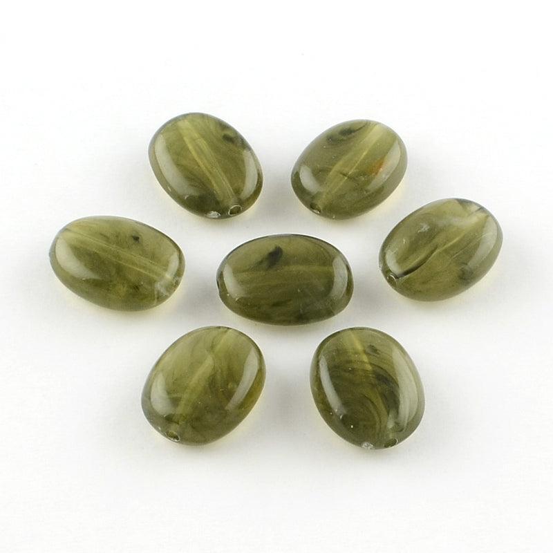 Acryl Gemstone olijf groen 19mm-per stuk-Kralen-Kraaltjes van Renate