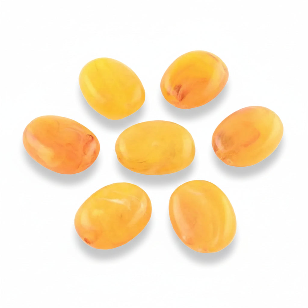 Acryl kraal ovaal marmer Honey Gold 19mm - per stuk-Kralen-Kraaltjes van Renate