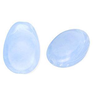 Acryl kraal ovaal marmer licht blauw 18mm - per stuk-Kralen-Kraaltjes van Renate