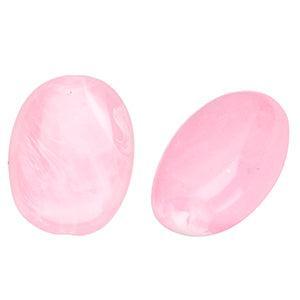 Acryl kraal ovaal marmer licht roze 19mm - per stuk-Kralen-Kraaltjes van Renate