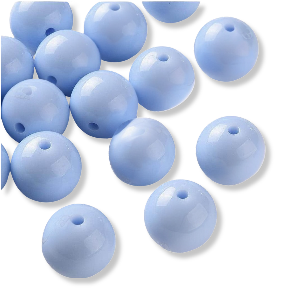 Acryl kraal mat 16mm Light Sky Blue - per stuk-Kralen-Kraaltjes van Renate