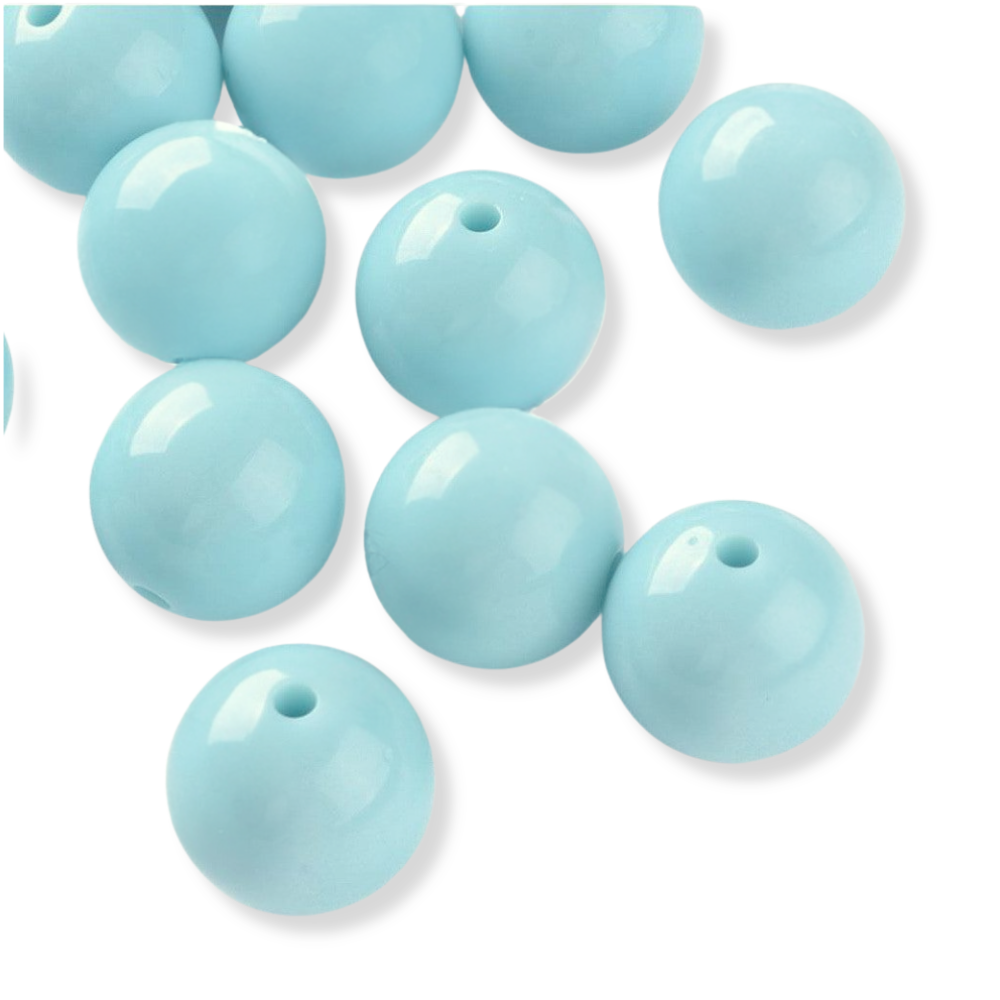 Acryl kraal mat 16mm Sky Blue - per stuk-Kralen-Kraaltjes van Renate
