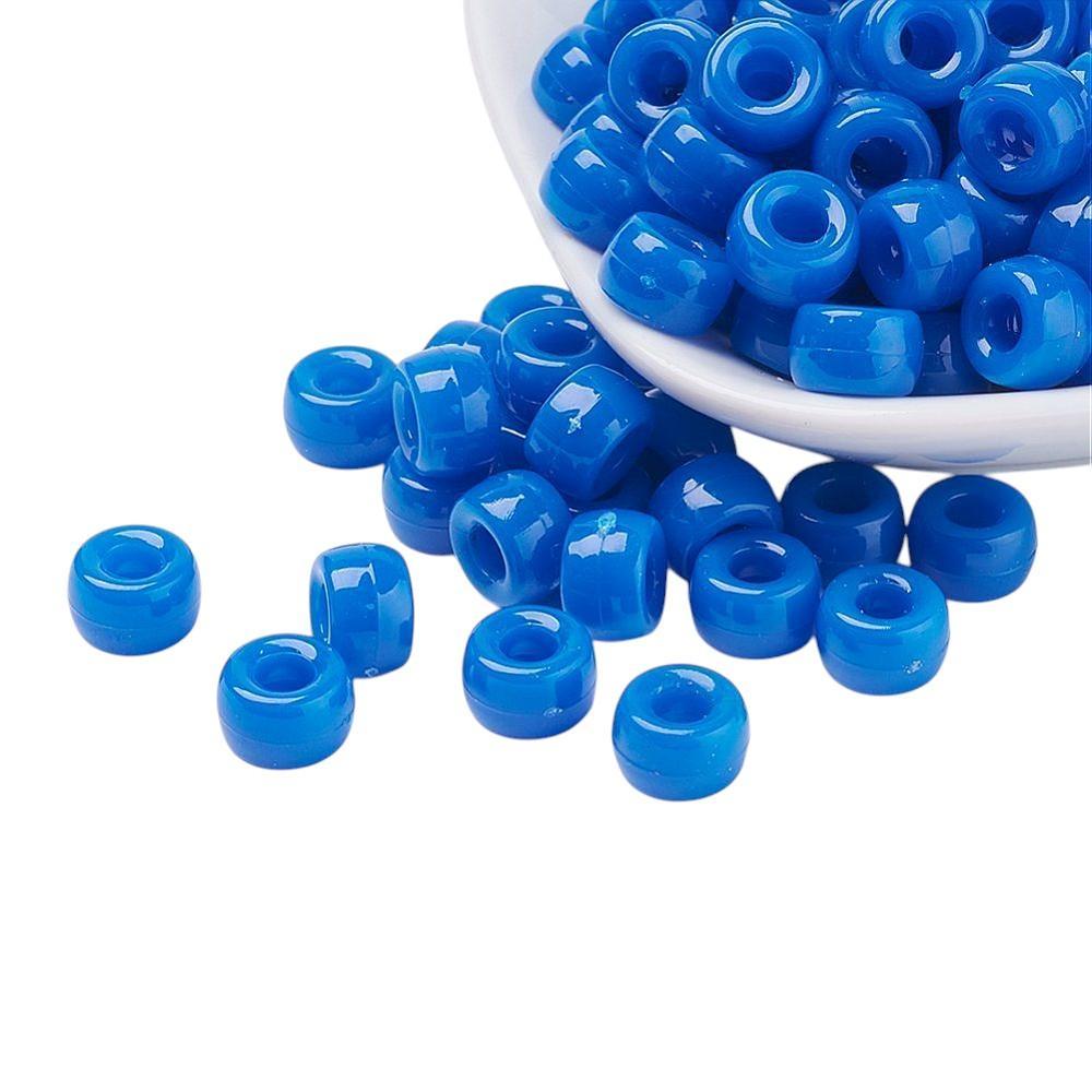 Acryl kraal rond Blauw Ø4mm 9x6mm - 40 stuks-Kralen-Kraaltjes van Renate