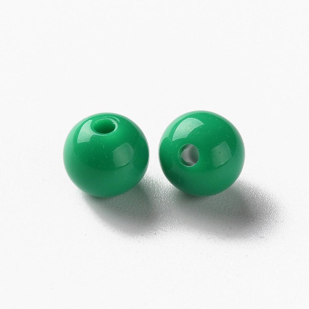 Acryl kraal rond Groen 8mm - 25 stuks-Kralen-Kraaltjes van Renate