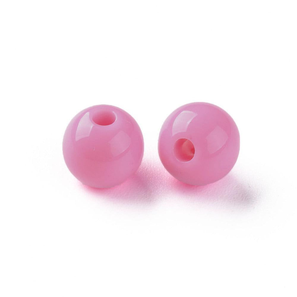 Acryl kraal rond Hot Pink 8mm - 25 stuks-Kralen-Kraaltjes van Renate
