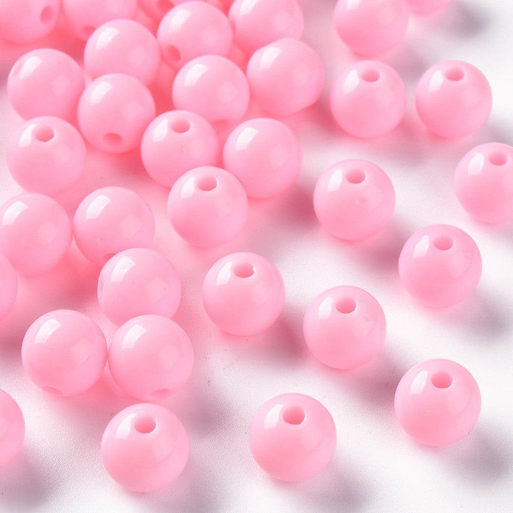 Acryl kraal rond Licht Roze 10mm - 25 stuks-Kralen-Kraaltjes van Renate