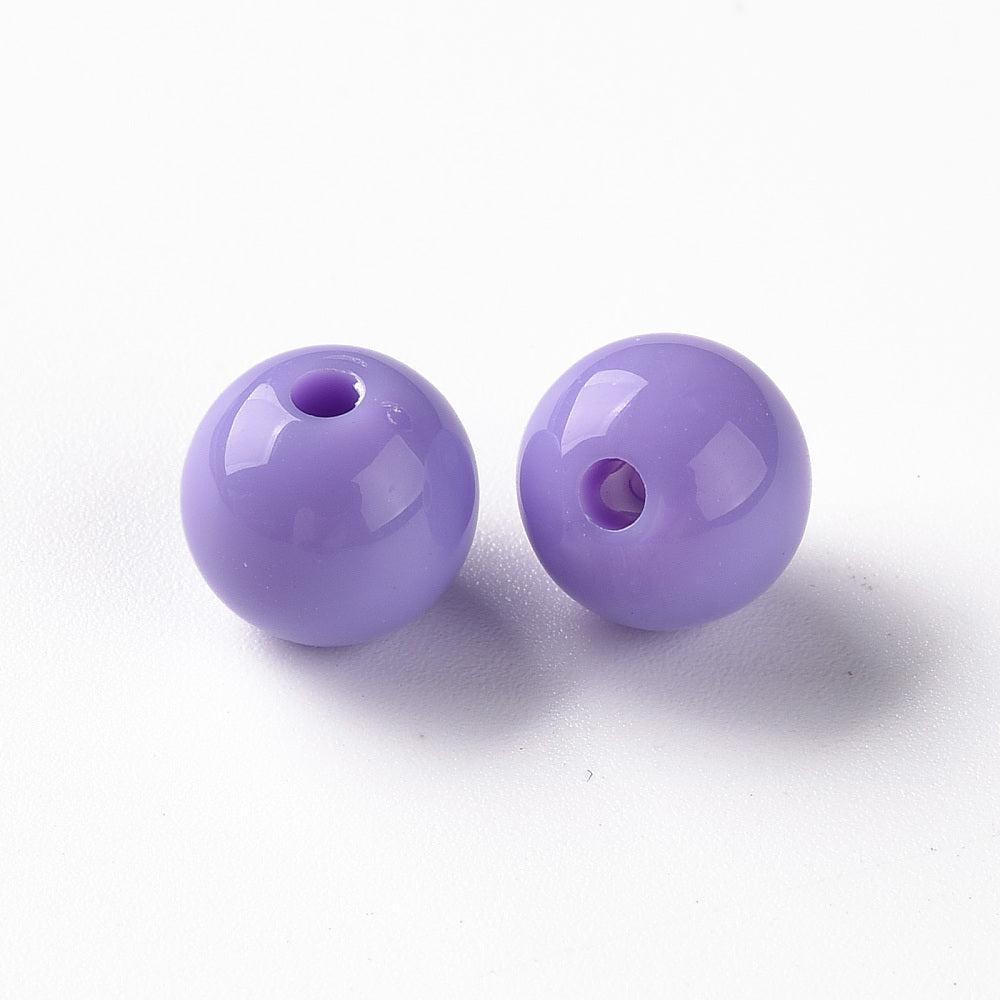 Acryl kraal rond Lila 10mm - 25 stuks-Kralen-Kraaltjes van Renate