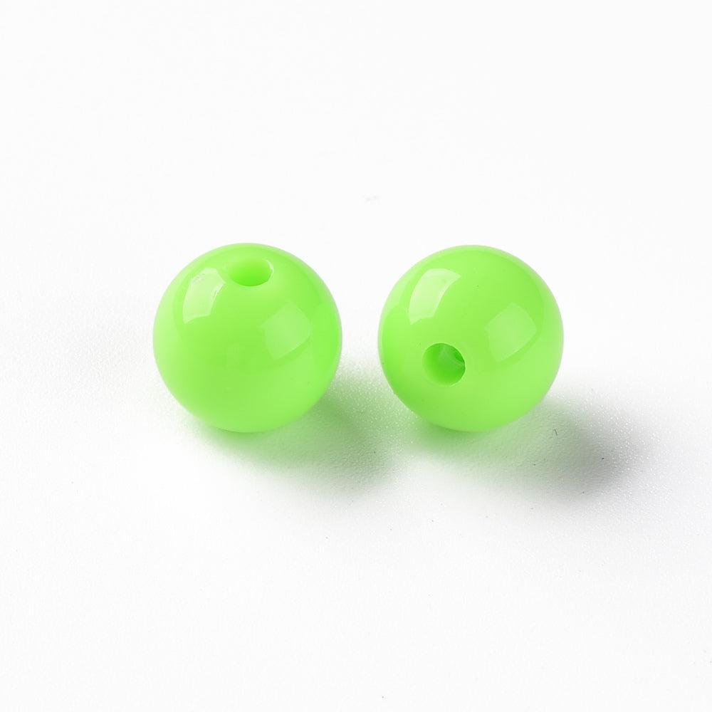 Acryl kraal rond Lime 10mm - 25 stuks-Kralen-Kraaltjes van Renate