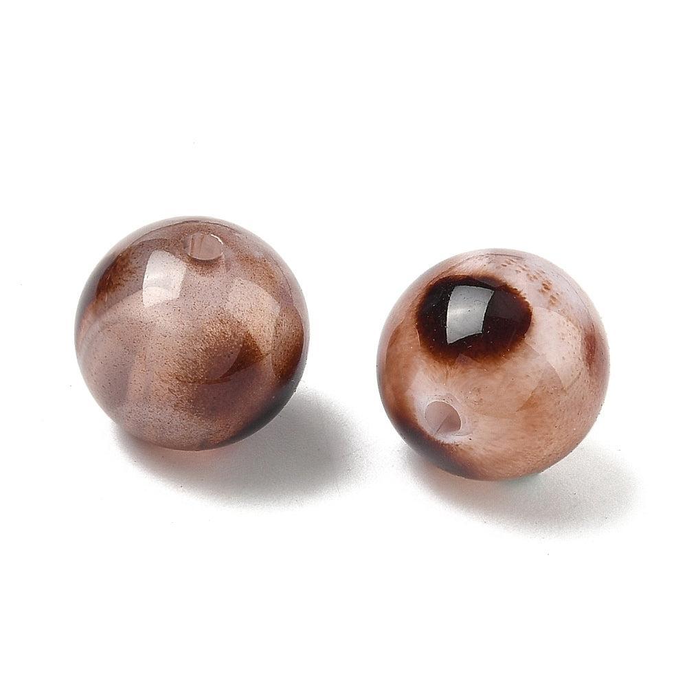 Acryl kraal rond Luipaard 14mm - per stuk-Kralen-Kraaltjes van Renate
