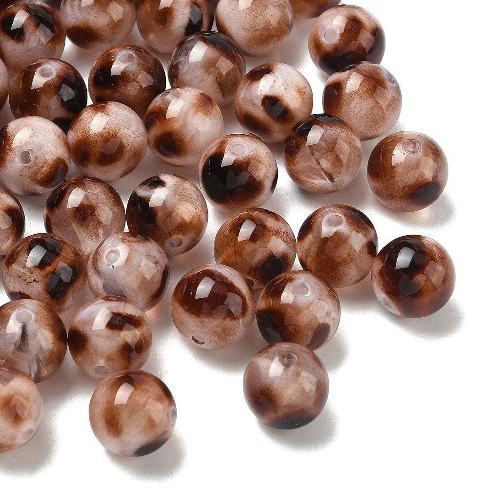 Acryl kraal rond Luipaard 14mm - per stuk-Kralen-Kraaltjes van Renate