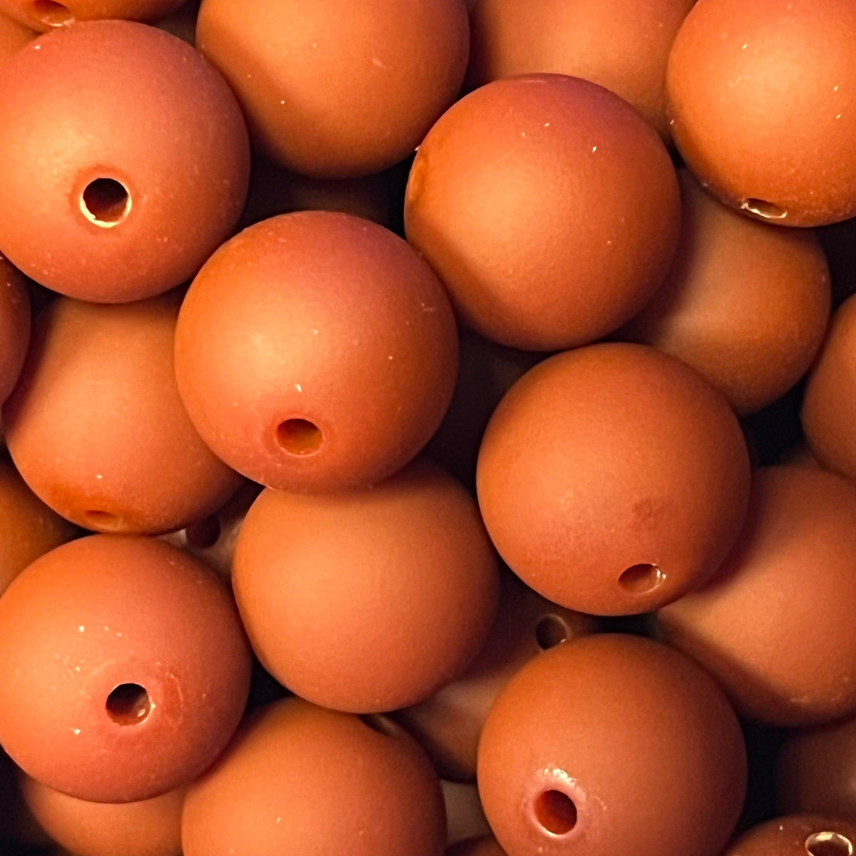 Acryl kraal rond Mat Bruin 14mm - per stuk-Kralen-Kraaltjes van Renate