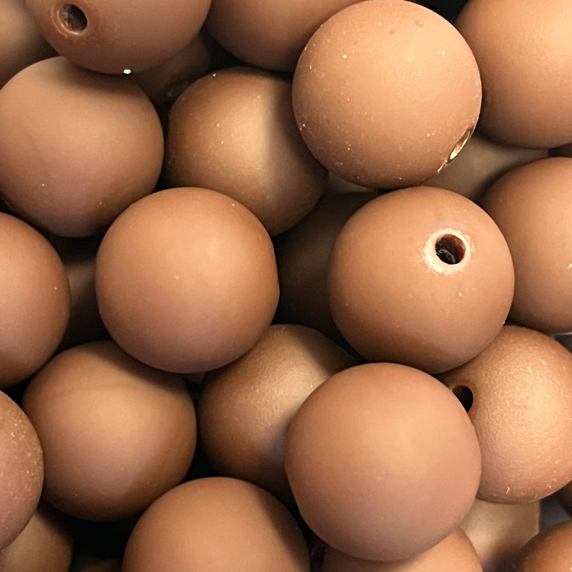 Acryl kraal rond Mat Chocolade Bruin 14mm - per stuk-Kralen-Kraaltjes van Renate