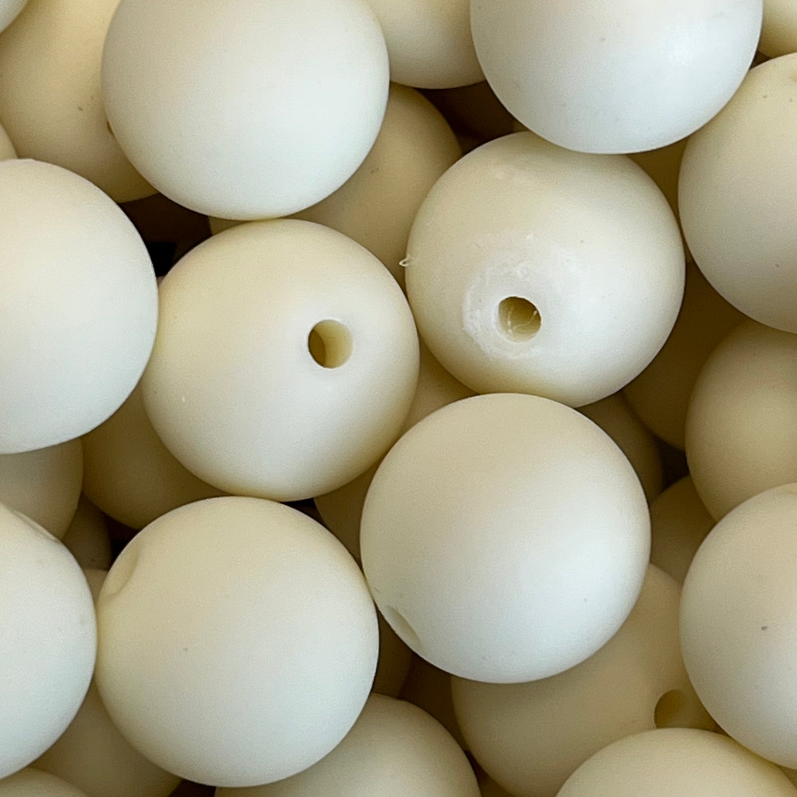 Acryl kraal rond Mat Creme 14mm - per stuk-Kralen-Kraaltjes van Renate