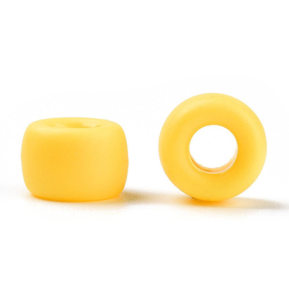 Acryl kraal rond Mat Geel Ø4mm 9x6mm - 40 stuks-Kralen-Kraaltjes van Renate