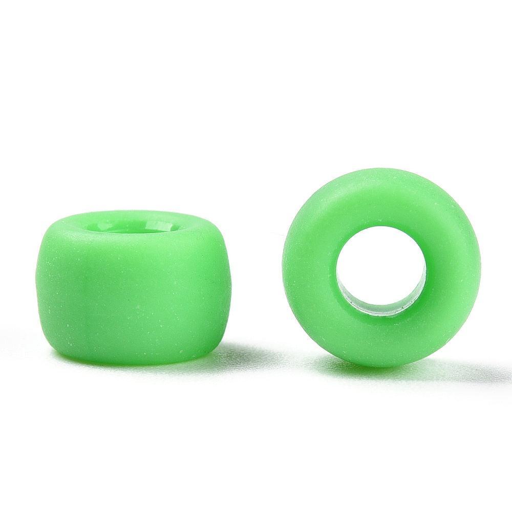 Acryl kraal rond Mat Groen Ø4mm 9x6mm - 40 stuks-Kralen-Kraaltjes van Renate