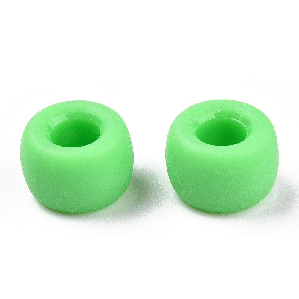 Acryl kraal rond Mat Groen Ø4mm 9x6mm - 40 stuks-Kralen-Kraaltjes van Renate