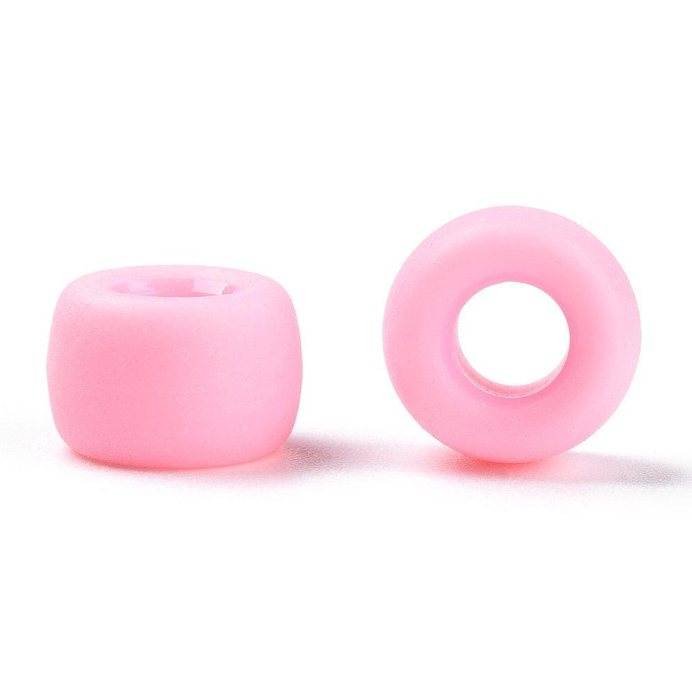 Acryl kraal rond Mat Licht Roze Ø4mm 9x6mm - 40 stuks-Kralen-Kraaltjes van Renate