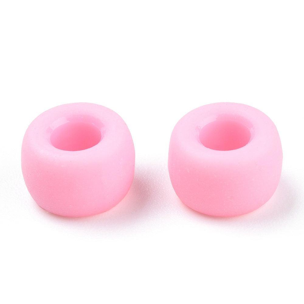 Acryl kraal rond Mat Licht Roze Ø4mm 9x6mm - 40 stuks-Kralen-Kraaltjes van Renate