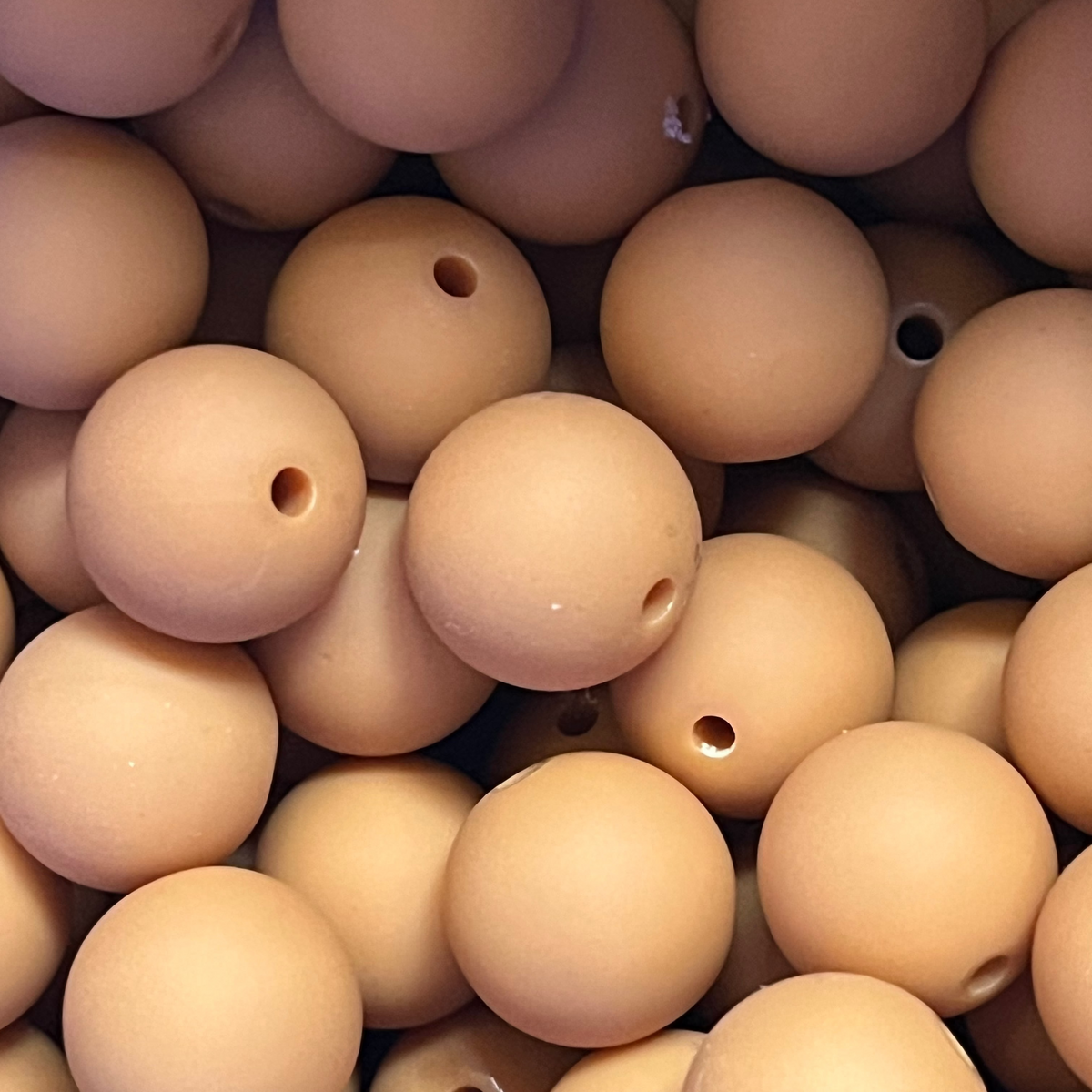 Acryl kraal rond Mat Oker 14mm - per stuk-Kralen-Kraaltjes van Renate