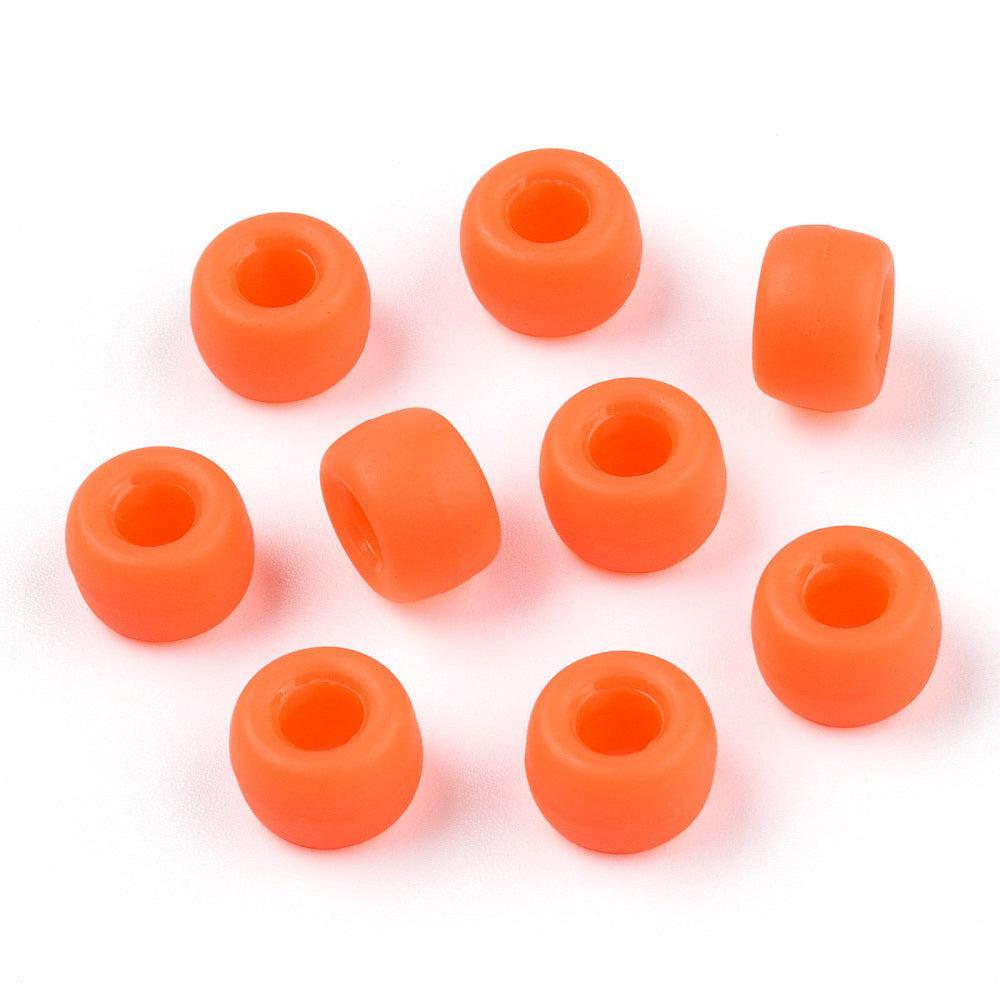 Acryl kraal rond Mat Oranje Ø4mm 9x6mm - 40 stuks-Kralen-Kraaltjes van Renate