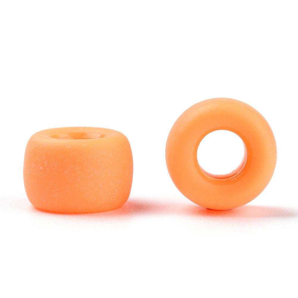 Acryl kraal rond Mat Oranje Ø4mm 9x6mm - 40 stuks-Kralen-Kraaltjes van Renate