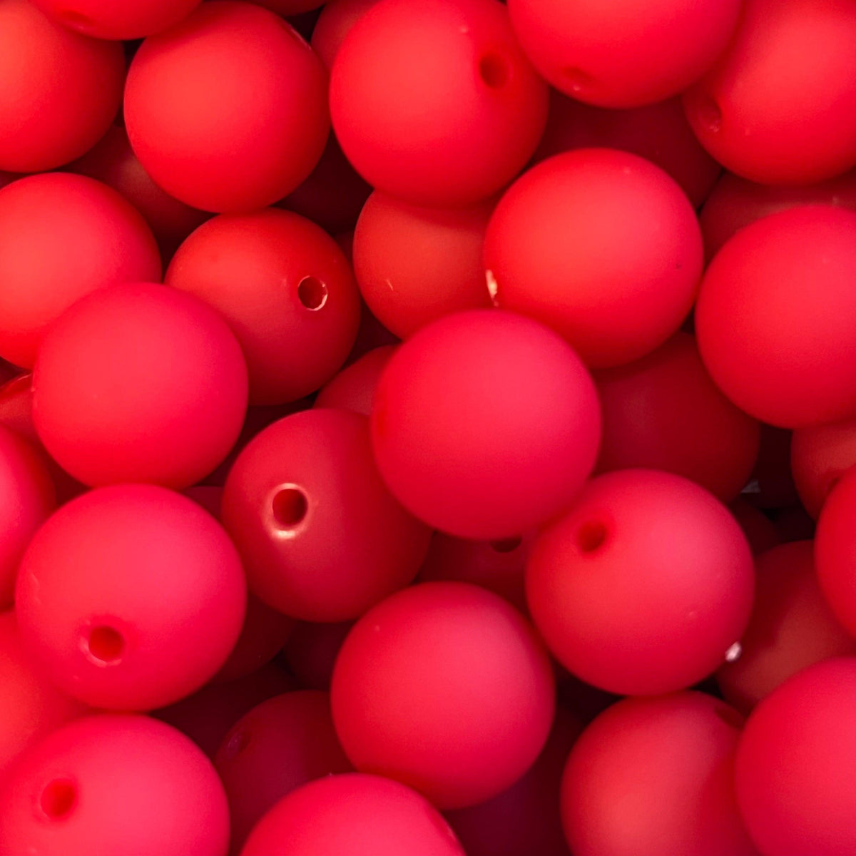 Acryl kraal rond Mat Rood 14mm - per stuk-Kralen-Kraaltjes van Renate