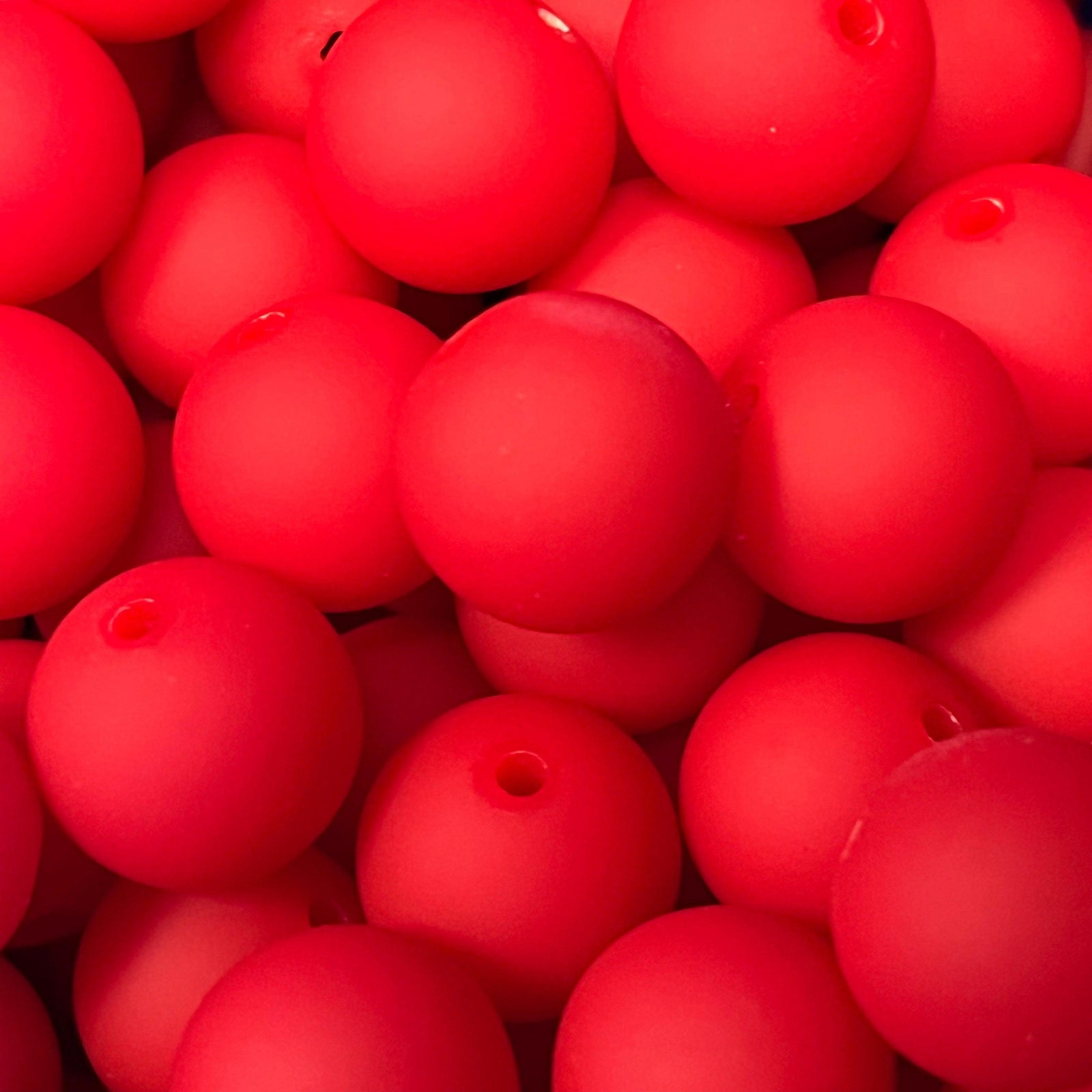 Acryl kraal rond Mat Rood 14mm - per stuk-Kralen-Kraaltjes van Renate