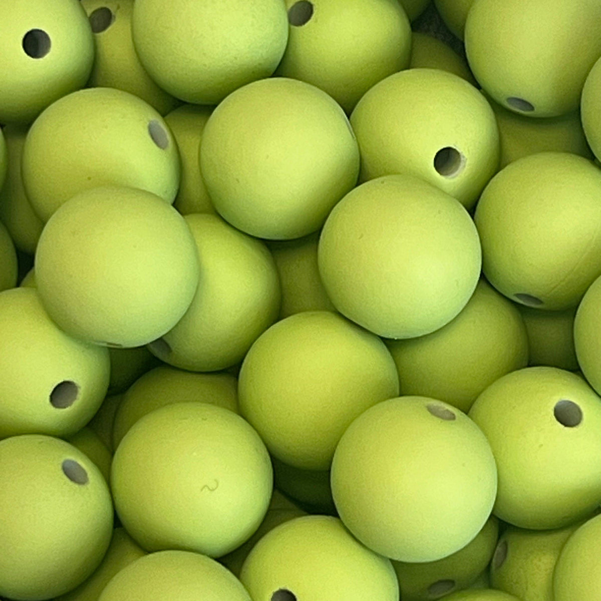 Acryl kraal rond Mat groen 16mm - per stuk-Kralen-Kraaltjes van Renate