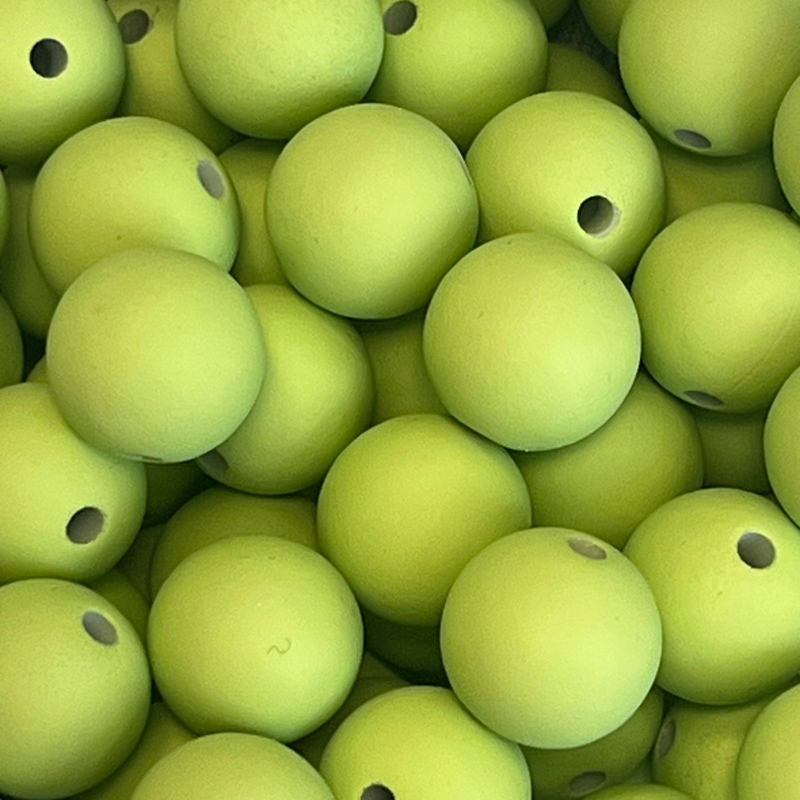 Acryl kraal rond Mat groen 16mm - per stuk-Kralen-Kraaltjes van Renate