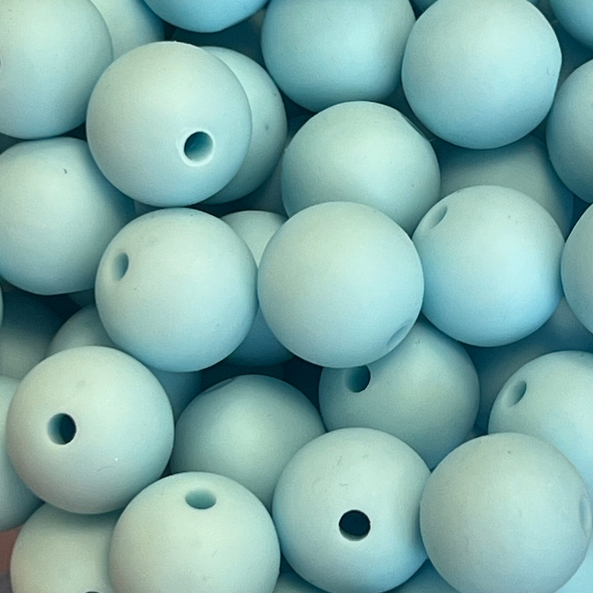 Acryl kraal rond Mat lichtblauw 16mm - per stuk-Kralen-Kraaltjes van Renate