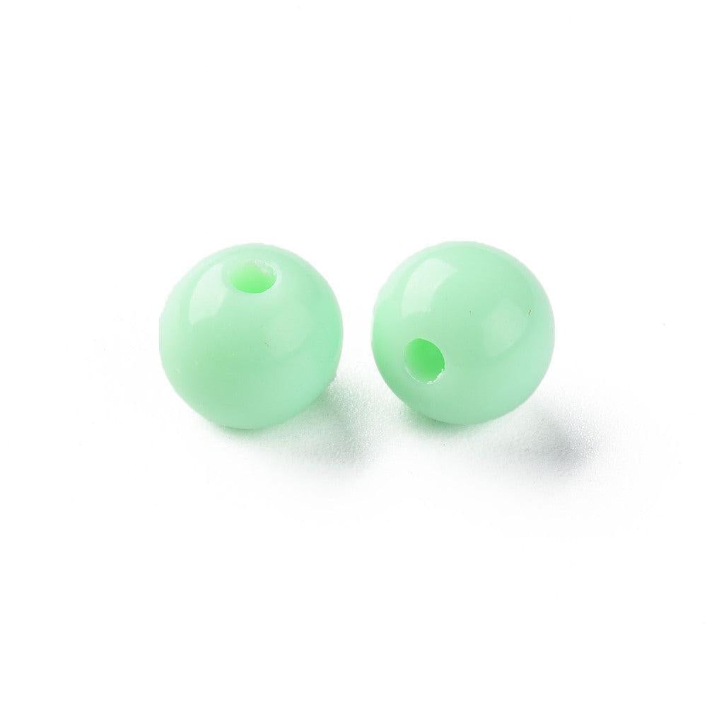 Acryl kraal rond Mint Groen 8mm - 25 stuks-Kralen-Kraaltjes van Renate