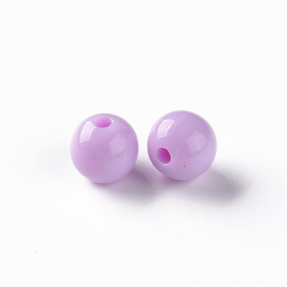 Acryl kraal rond Violet 10mm - 25 stuks-Kralen-Kraaltjes van Renate