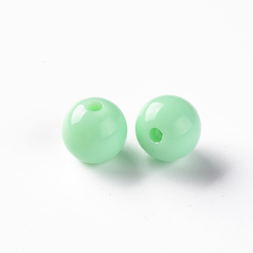 Acryl kraal rond aqua 10mm - 25 stuks-Kralen-Kraaltjes van Renate