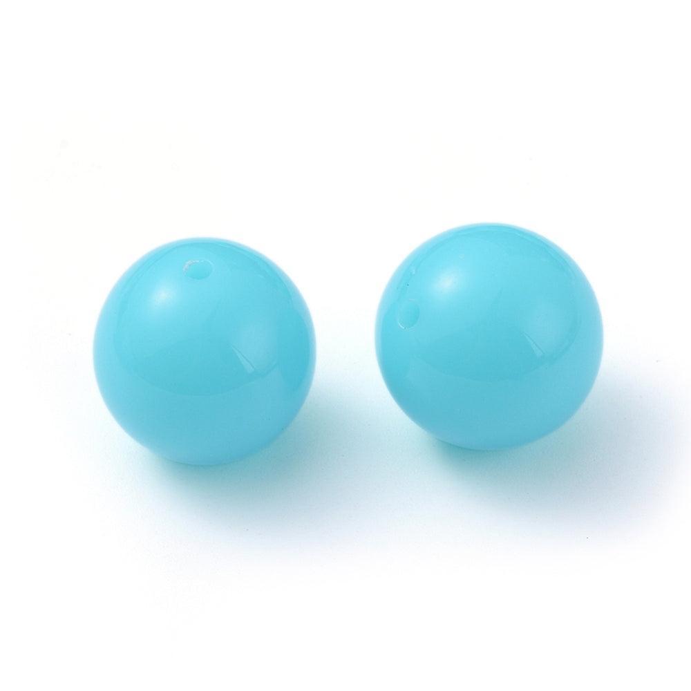 Acryl kraal rond blauw 20mm- per stuk-Kralen-Kraaltjes van Renate