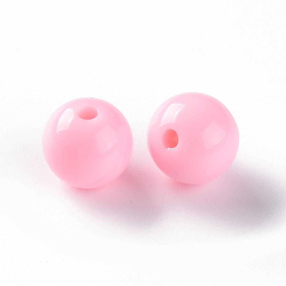 Acryl kraal rond bubblegum 12mm - per stuk-Kralen-Kraaltjes van Renate