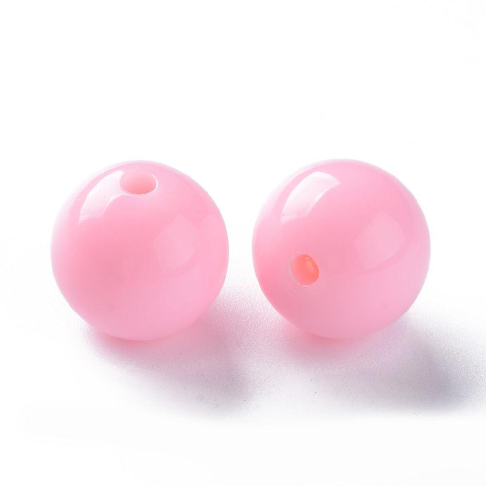 Acryl kraal rond bubblegum 16mm - per stuk-Kralen-Kraaltjes van Renate