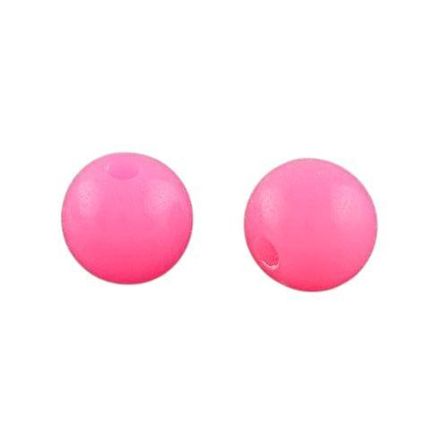 Acryl kraal rond donker roze 16mm- per stuk-Kralen-Kraaltjes van Renate