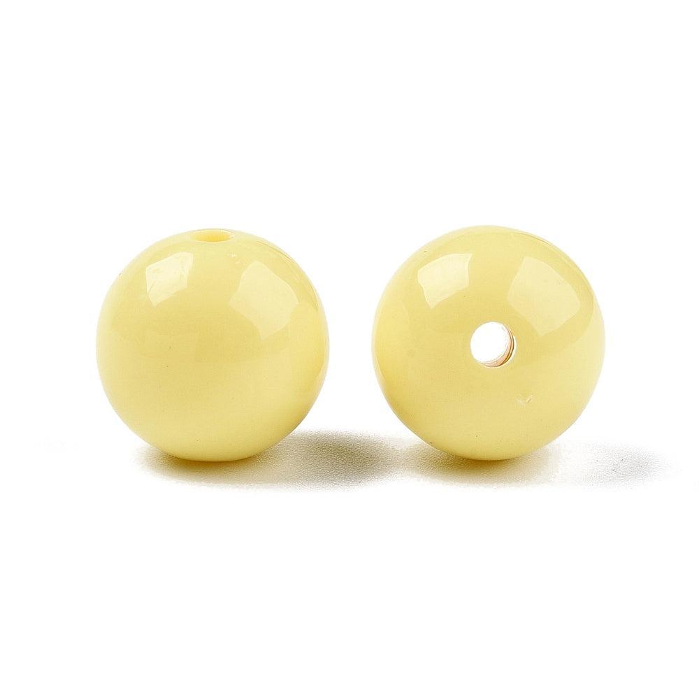 Acryl kraal rond geel 16mm - per stuk-Kralen-Kraaltjes van Renate