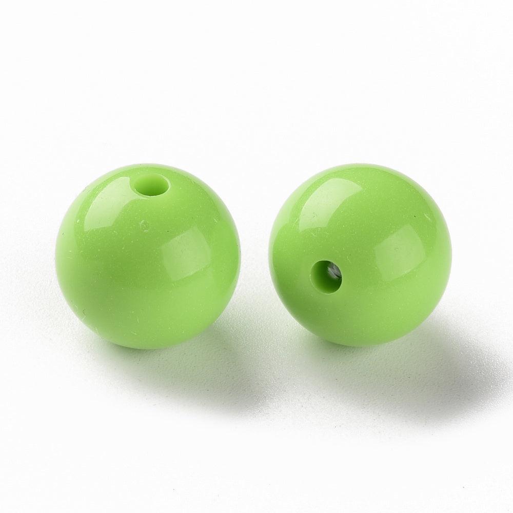 Acryl kraal rond groen 16mm - per stuk-Kralen-Kraaltjes van Renate