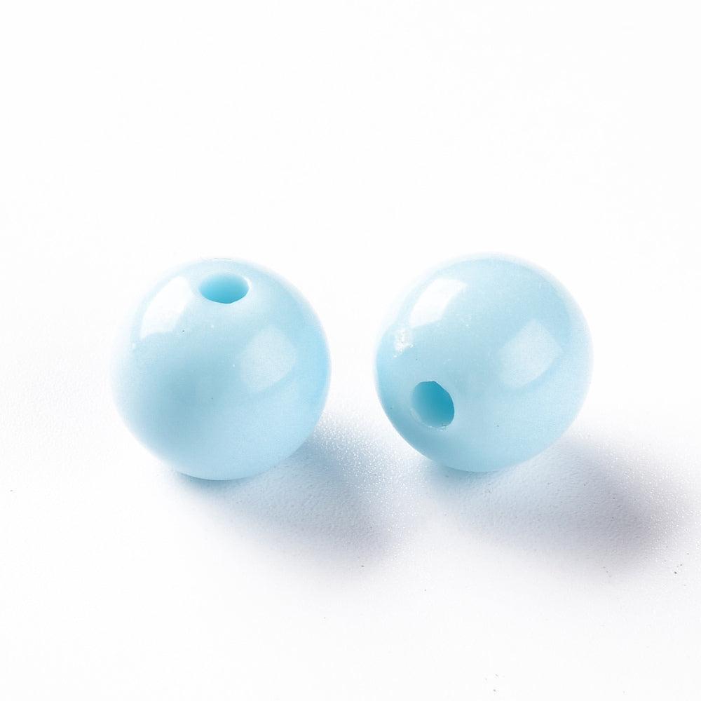 Acryl kraal rond luchtblauw 12mm - per stuk-Kralen-Kraaltjes van Renate