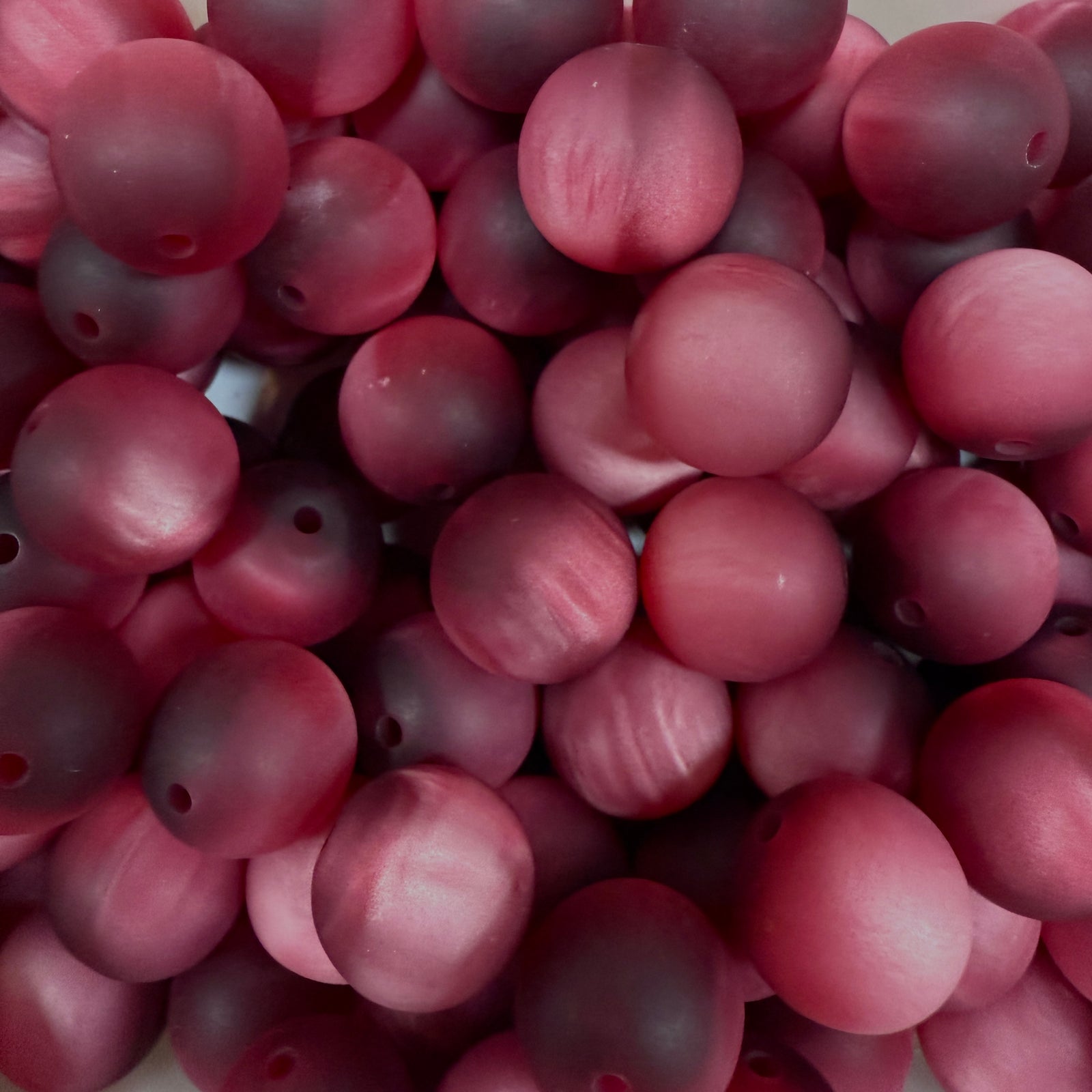 Acryl kraal rond matt cherry 16mm - per stuk-Kralen-Kraaltjes van Renate