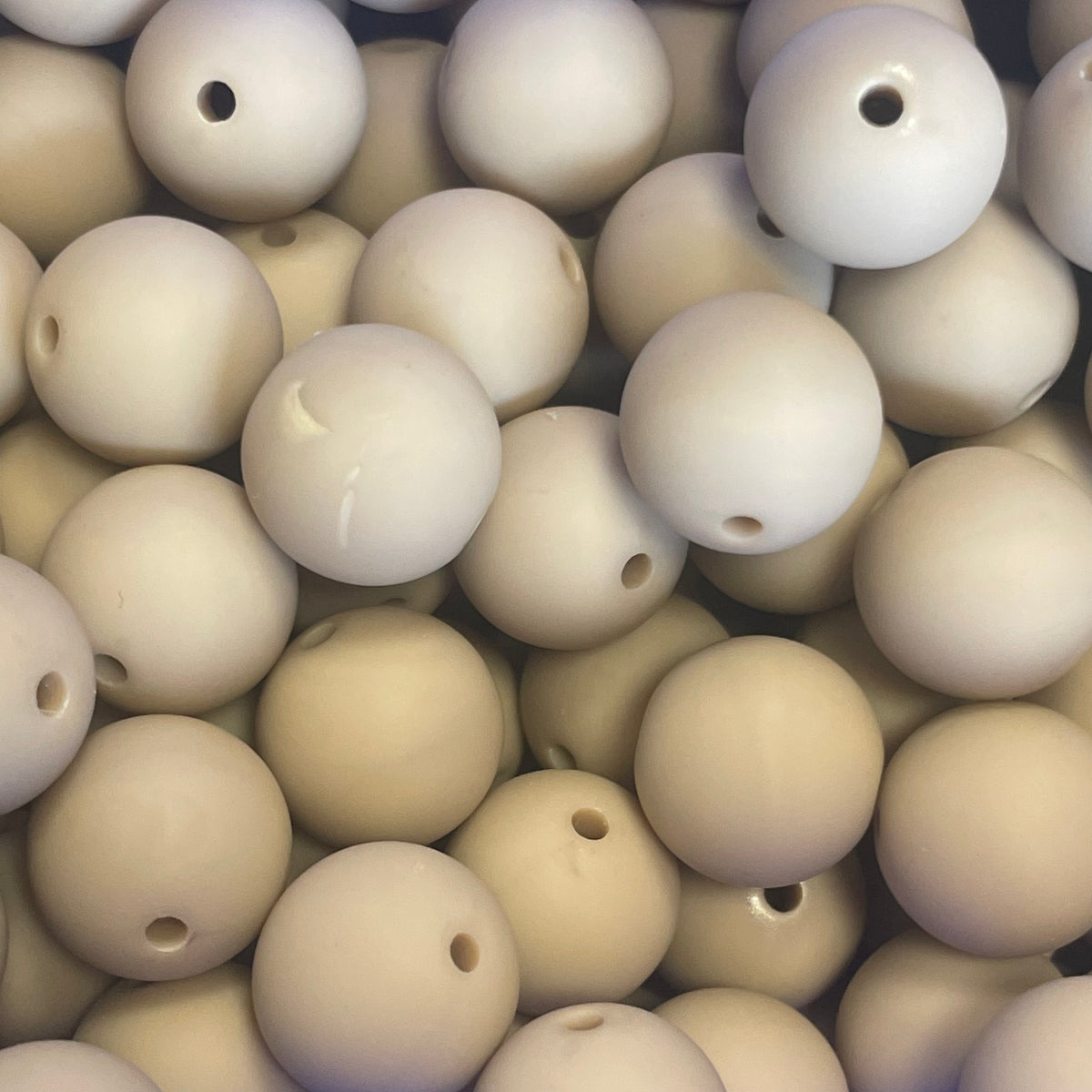 Acryl kraal rond matt sand 14mm - per stuk-Kralen-Kraaltjes van Renate