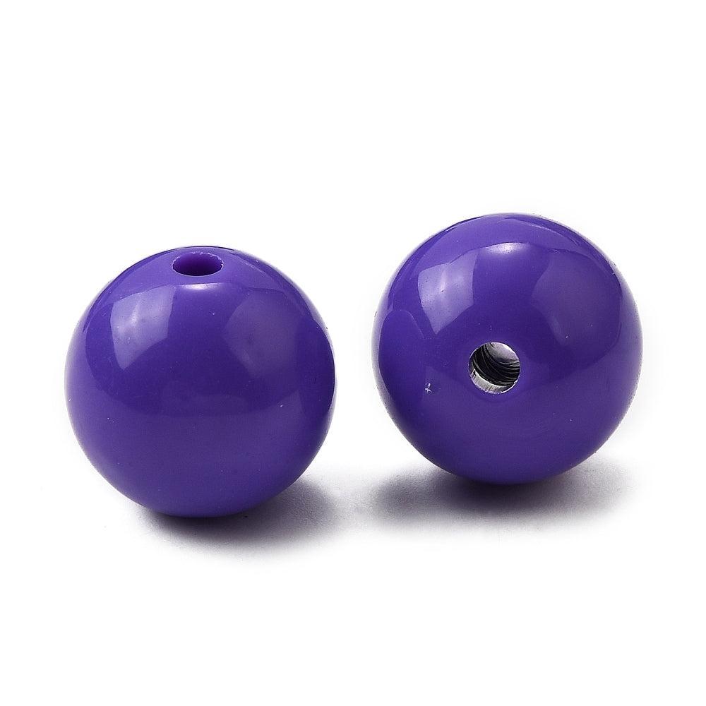 Acryl kraal rond wit 16mm - per stuk-Kralen-Kraaltjes van Renate