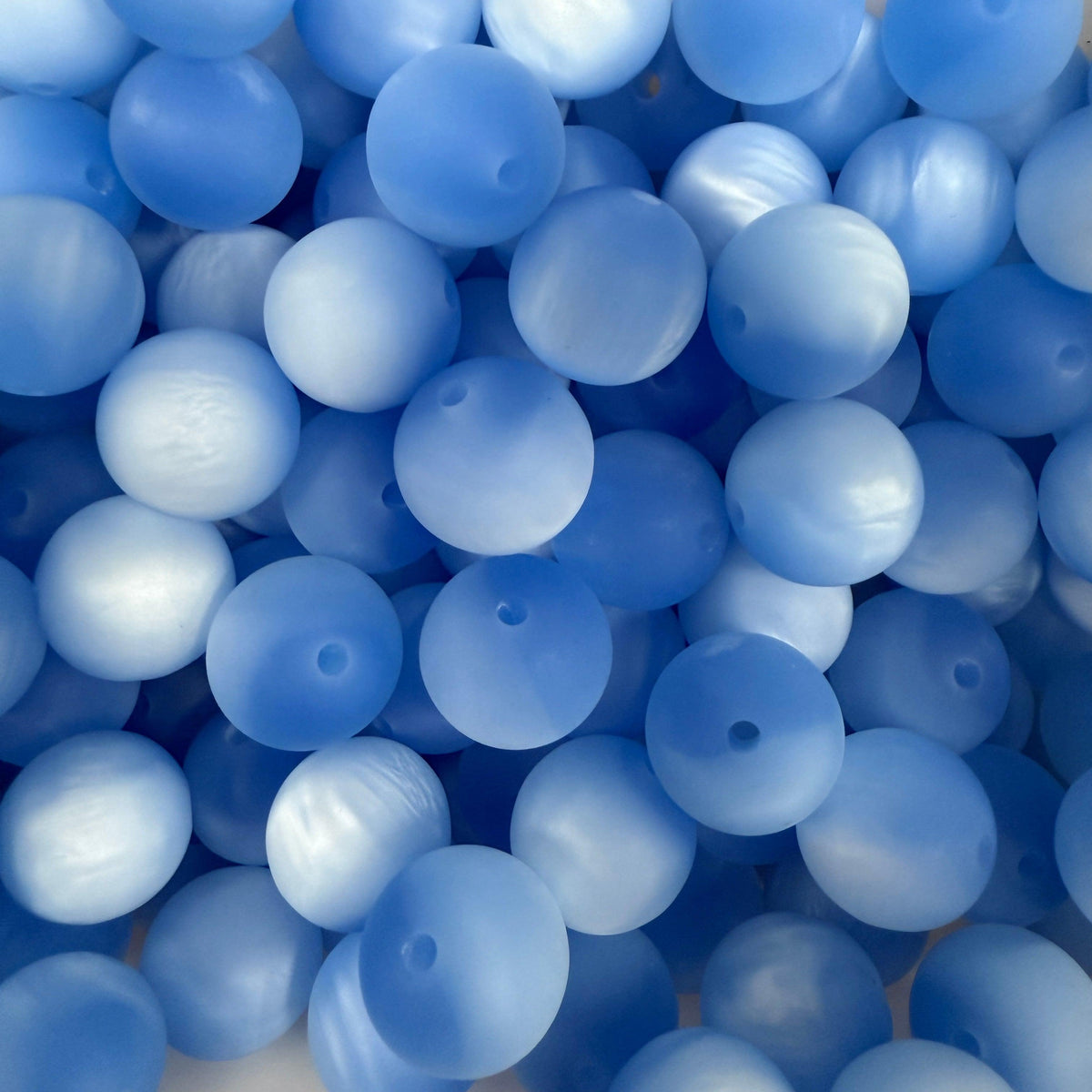 Acryl kraal rond polaris blauw 16mm - per stuk-Kralen-Kraaltjes van Renate