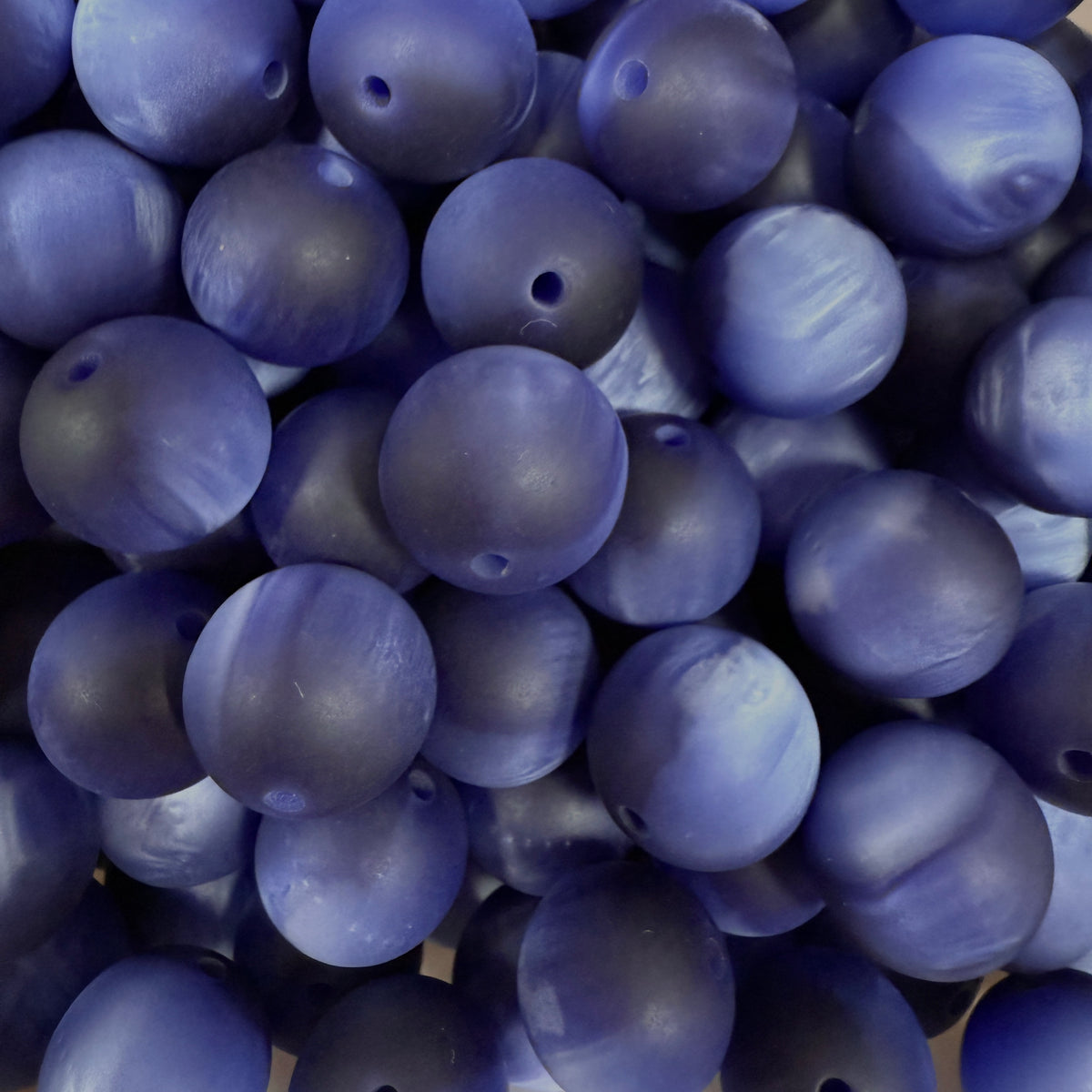 Acryl kraal rond polaris donkerblauw 16mm - per stuk-Kralen-Kraaltjes van Renate