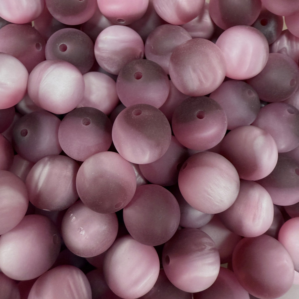 Acryl kraal rond polaris oldrose 16mm - per stuk-Kralen-Kraaltjes van Renate