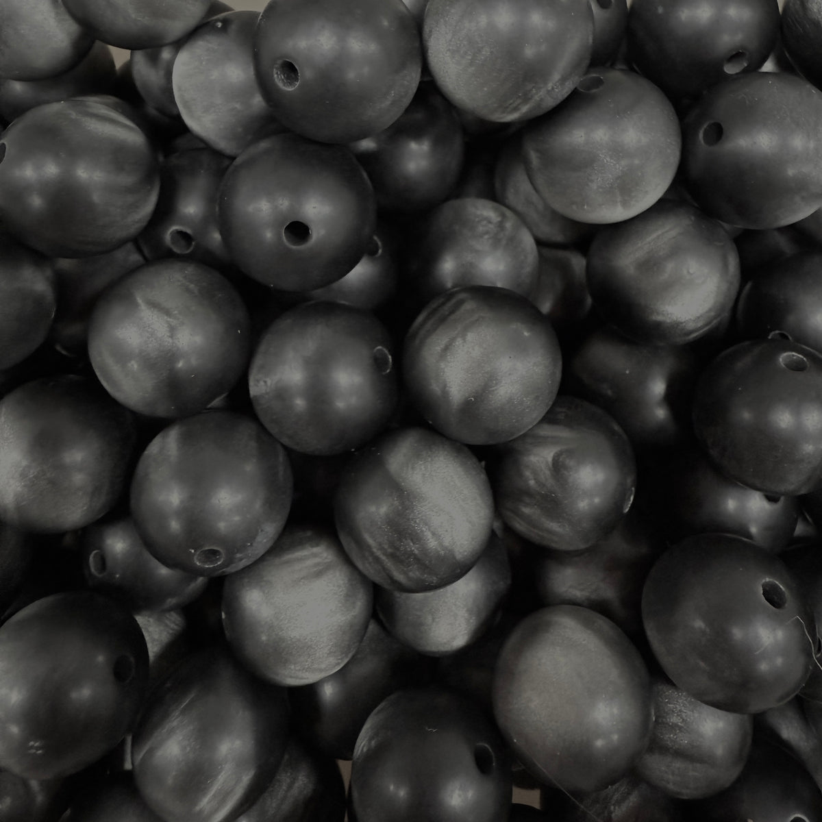 Acryl kraal rond polaris zwart 16mm - per stuk-Kralen-Kraaltjes van Renate