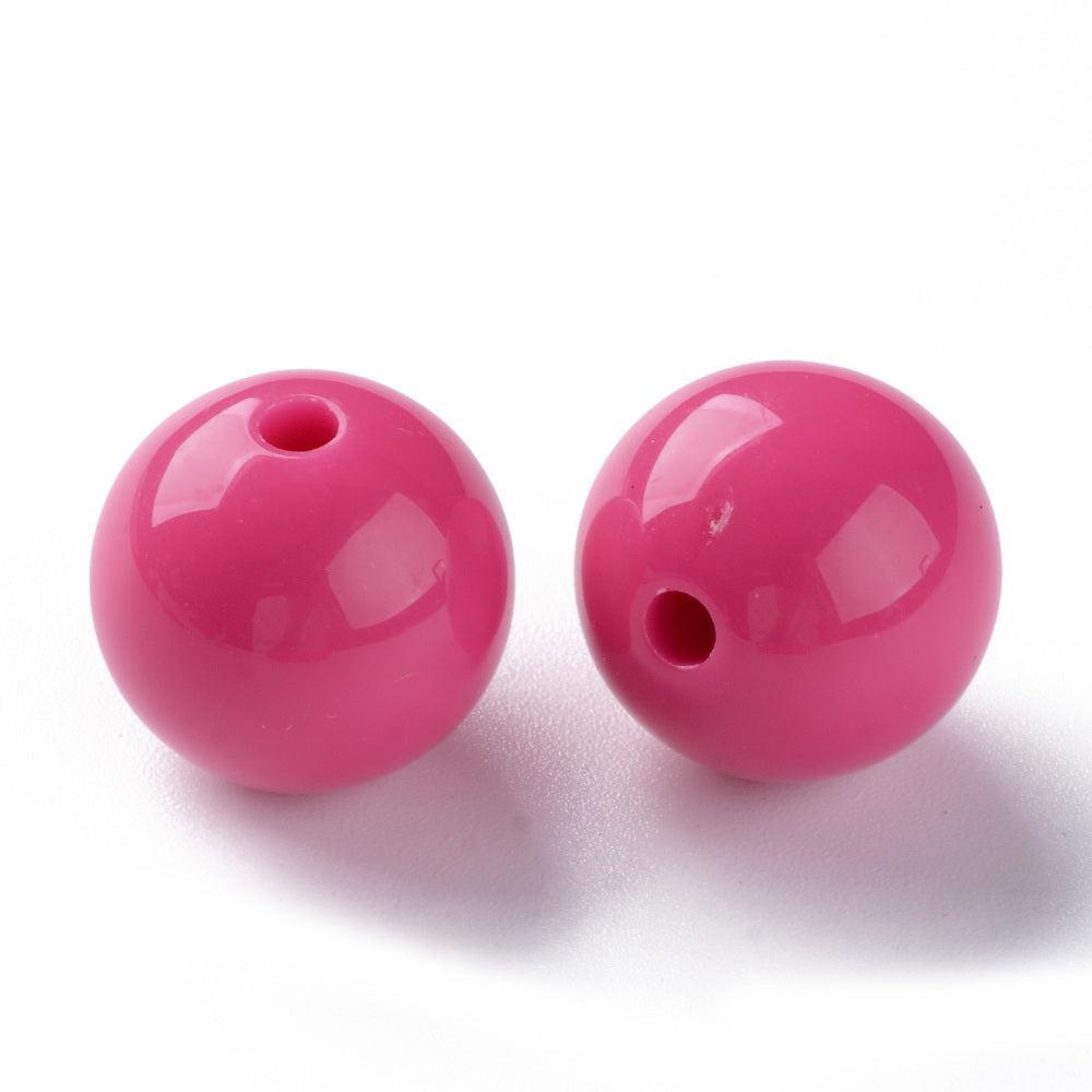 Acryl kraal rond roze 16mm - per stuk-Kralen-Kraaltjes van Renate