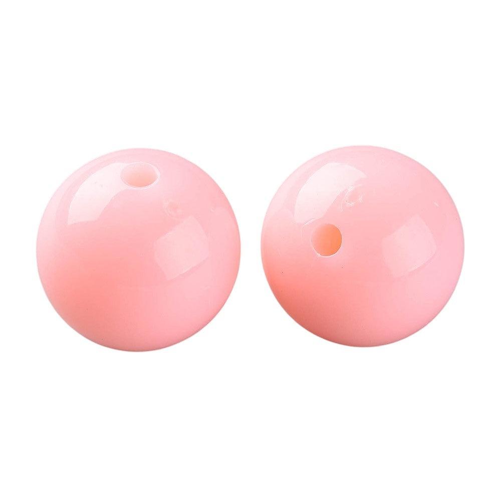 Acryl kraal rond roze 20mm - per stuk-Kralen-Kraaltjes van Renate
